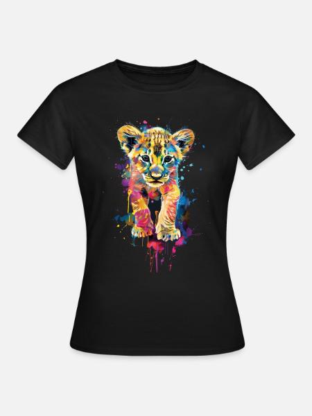 Löwe - Frauen T-Shirt - Schwarz