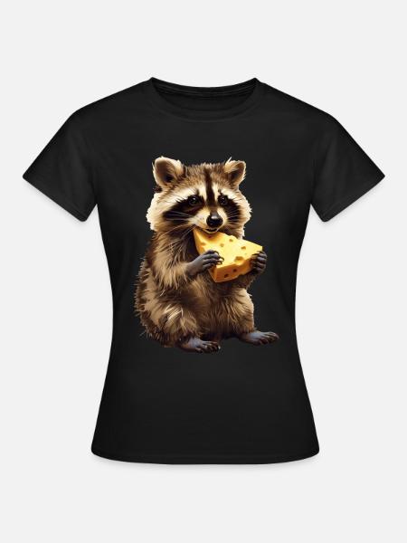 Waschbär - Frauen T-Shirt - Schwarz