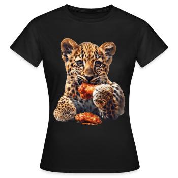 Leopard - Women's T-Shirt - black - Front - AI Model Female 172 dark (172cm)