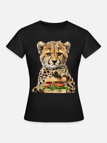 Gepard - Frauen T-Shirt - Schwarz