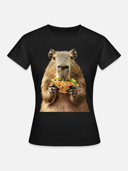 Wasserschwein - Dame-T-shirt - sort
