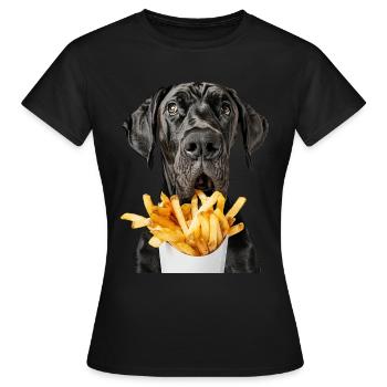 Dogue allemand - T-shirt Femme - noir - Devant - AI Model Female 172 dark (172cm)