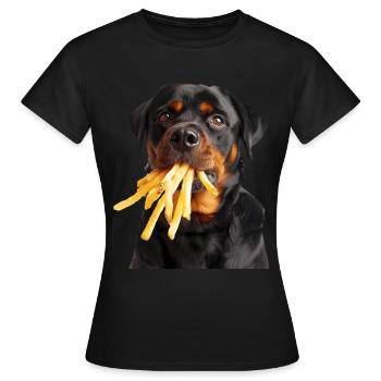 Rottweiler - T-shirt Femme - noir - Devant - AI Model Female 172 dark (172cm)