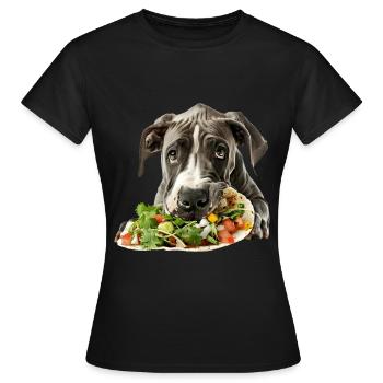 Dogue allemand - T-shirt Femme - noir - Devant - AI Model Female 172 dark (172cm)