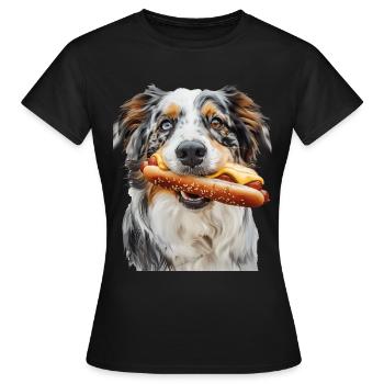 Berger australien - T-shirt Femme - noir - Devant - AI Model Female 172 dark (172cm)