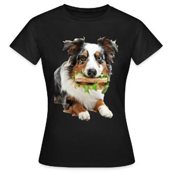 Berger australien - T-shirt Femme - noir - Devant - AI Model Female 172 dark (172cm)