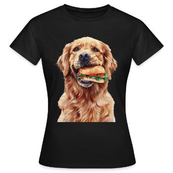 Golden retriever - T-shirt Femme - noir - Devant - AI Model Female 172 dark (172cm)