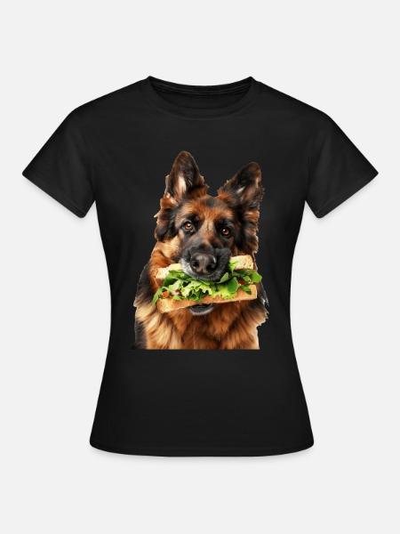 Deutscher Schäferhund - Dame-T-shirt - sort