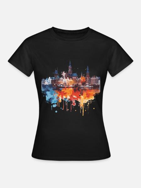 Land van Cuijk - Frauen T-Shirt - Schwarz