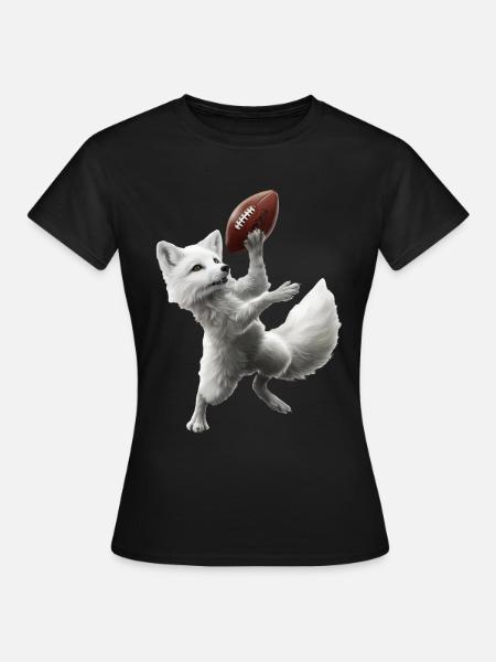 Polarfuchs Fußball - Frauen T-Shirt - Schwarz