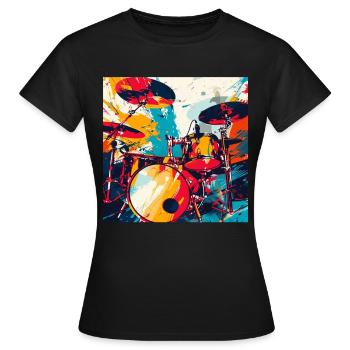 Percussion - Women's T-Shirt - black - Front - AI Model Female 172 dark (172cm)