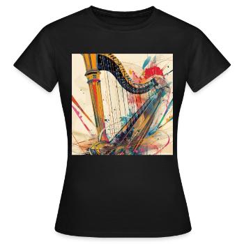 Harpe - T-shirt Femme - noir - Devant - AI Model Female 172 dark (172cm)
