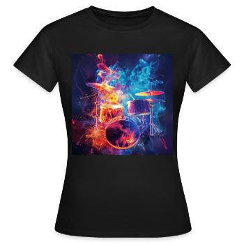 Percussion - Women's T-Shirt - black - Front - AI Model Female 172 dark (172cm)