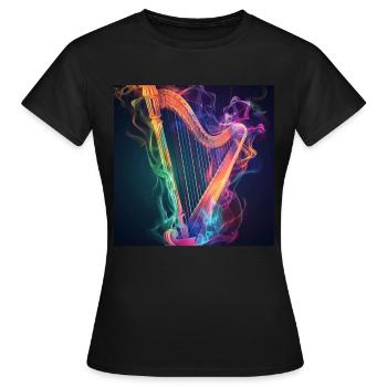 Harpe - T-shirt Femme - noir - Devant - AI Model Female 172 dark (172cm)