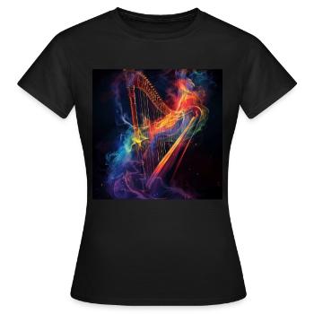 Harpe - T-shirt Femme - noir - Devant - AI Model Female 172 dark (172cm)