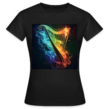 Harpe - T-shirt Femme - noir - Devant - AI Model Female 172 dark (172cm)