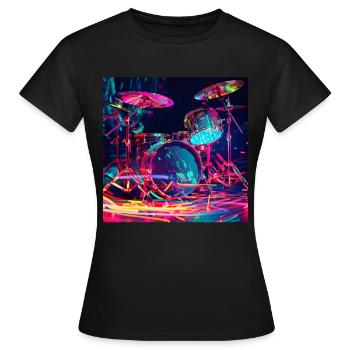 Percussion - Women's T-Shirt - black - Front - AI Model Female 172 dark (172cm)