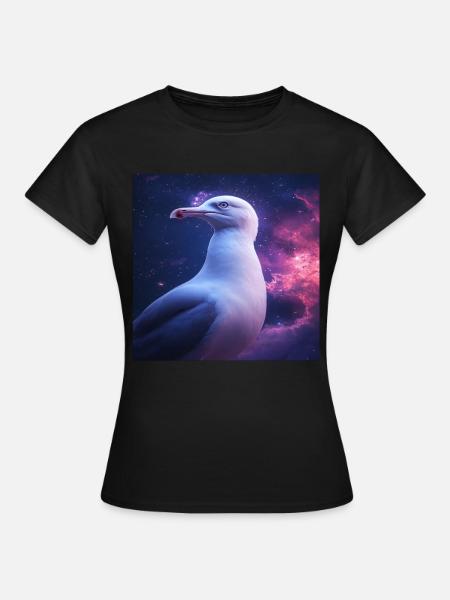 Möwe - Frauen T-Shirt - Schwarz