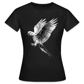 Sittiche - Frauen T-Shirt - Schwarz - Vorne - AI Model Female 172 dark (172cm)
