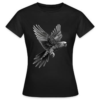 Sittiche - Frauen T-Shirt - Schwarz - Vorne - AI Model Female 172 dark (172cm)