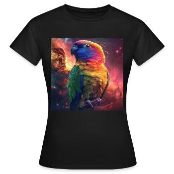 Sittiche - Frauen T-Shirt - Schwarz - Vorne - AI Model Female 172 dark (172cm)