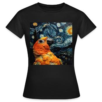 Sittiche - Frauen T-Shirt - Schwarz - Vorne - AI Model Female 172 dark (172cm)