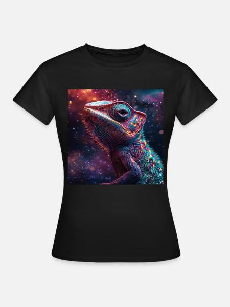 Chamäleon - Frauen T-Shirt - Schwarz