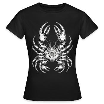Krabbe - Frauen T-Shirt - Schwarz - Vorne - AI Model Female 172 dark (172cm)