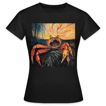 Krabbe - Frauen T-Shirt - Schwarz - Vorne - AI Model Female 172 dark (172cm)