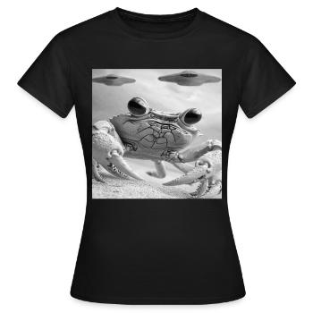 Krabbe - Frauen T-Shirt - Schwarz - Vorne - AI Model Female 172 dark (172cm)