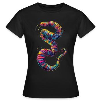Wurm - Frauen T-Shirt - Schwarz - Vorne - AI Model Female 172 dark (172cm)