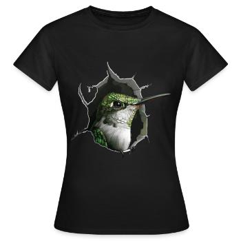 Kolibri - Frauen T-Shirt - Schwarz - Vorne - AI Model Female 172 dark (172cm)