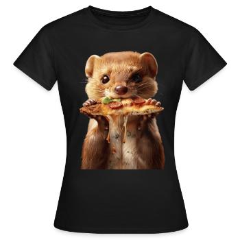 Wiesel - Frauen T-Shirt - Schwarz - Vorne - AI Model Female 172 dark (172cm)