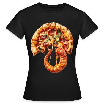 Wurm - Frauen T-Shirt - Schwarz - Vorne - AI Model Female 172 dark (172cm)