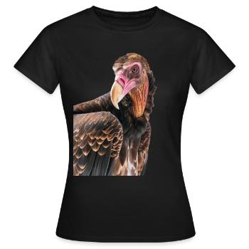 Geier - Frauen T-Shirt - Schwarz - Vorne - AI Model Female 172 dark (172cm)