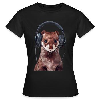 Wiesel - Frauen T-Shirt - Schwarz - Vorne - AI Model Female 172 dark (172cm)