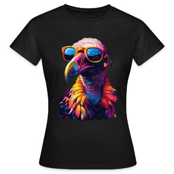 Geier - Frauen T-Shirt - Schwarz - Vorne - AI Model Female 172 dark (172cm)