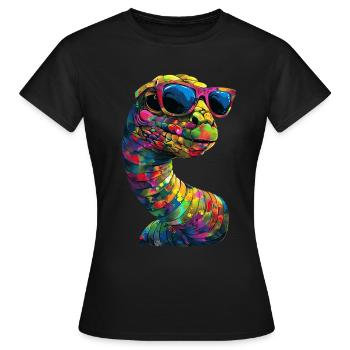 Wurm - Frauen T-Shirt - Schwarz - Vorne - AI Model Female 172 dark (172cm)