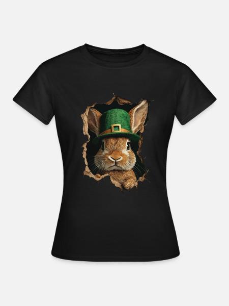 St. Patrick Kaninchen - Frauen T-Shirt - Schwarz