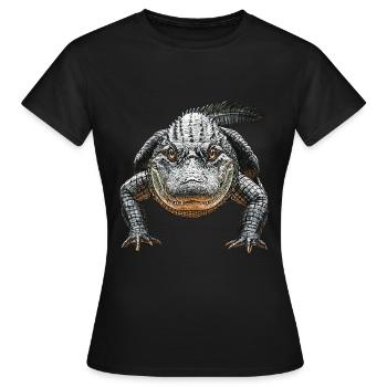 Alligator - Frauen T-Shirt - Schwarz - Vorne - AI Model Female 172 dark (172cm)