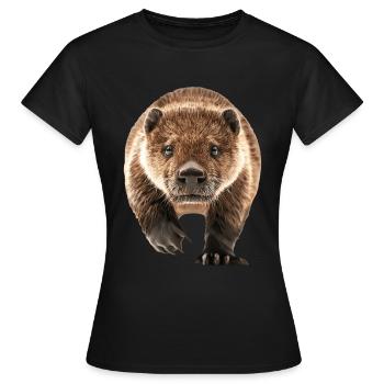 Biber - Frauen T-Shirt - Schwarz - Vorne - AI Model Female 172 dark (172cm)