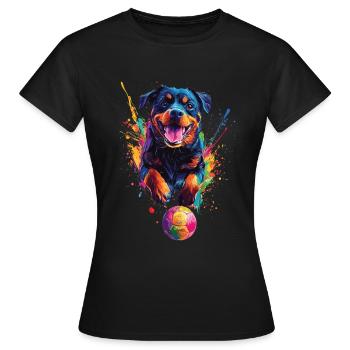 Rottweiler - Frauen T-Shirt - Schwarz - Vorne - AI Model Female 172 dark (172cm)