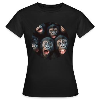 Gorilla - Frauen T-Shirt - Schwarz - Vorne - AI Model Female 172 dark (172cm)
