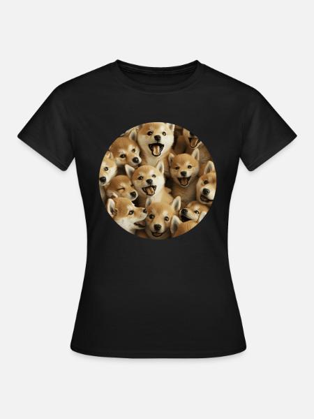 Shiba Inu - Frauen T-Shirt - Schwarz