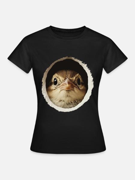 Finch Bird - Frauen T-Shirt - Schwarz