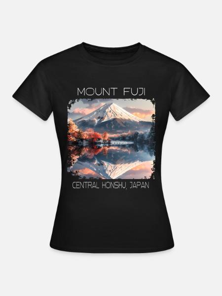 Berg Fuji - Frauen T-Shirt - Schwarz