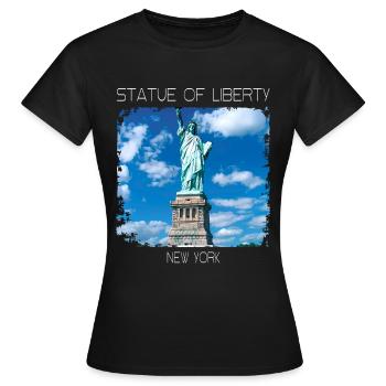 Freiheitsstatue - Frauen T-Shirt - Schwarz - Vorne - AI Model Female 172 dark (172cm)