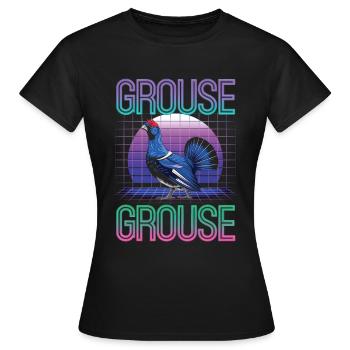 Auerhahn - Frauen T-Shirt - Schwarz - Vorne - AI Model Female 172 dark (172cm)