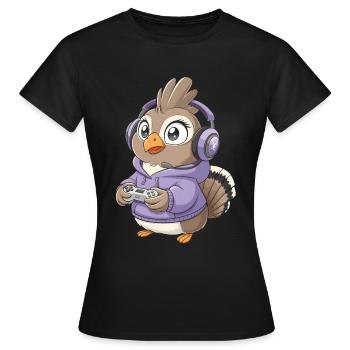 Auerhahn - Frauen T-Shirt - Schwarz - Vorne - AI Model Female 172 dark (172cm)