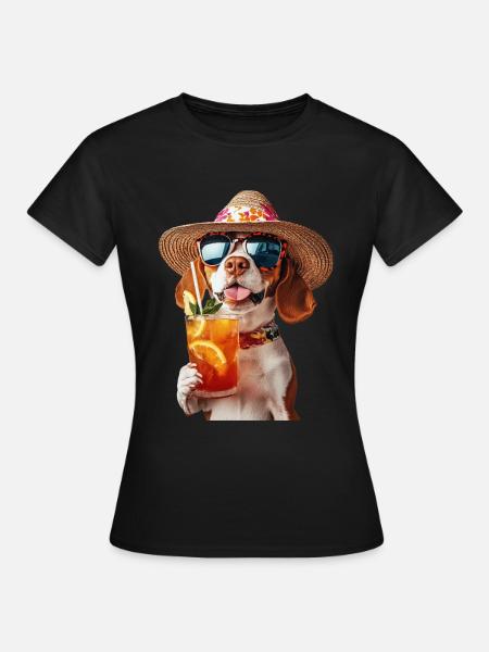 Beagle - Frauen T-Shirt - Schwarz